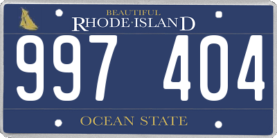 RI license plate 997404