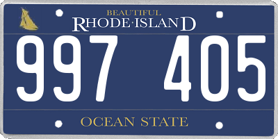 RI license plate 997405