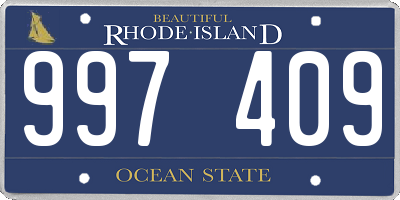 RI license plate 997409