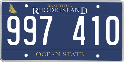 RI license plate 997410