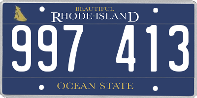 RI license plate 997413