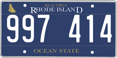 RI license plate 997414