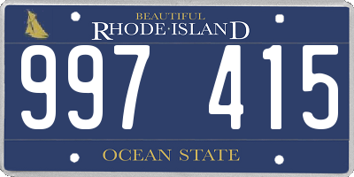 RI license plate 997415