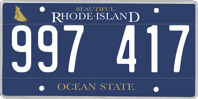 RI license plate 997417