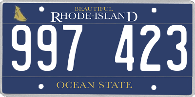 RI license plate 997423