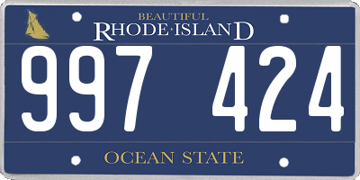 RI license plate 997424