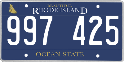 RI license plate 997425