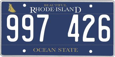 RI license plate 997426