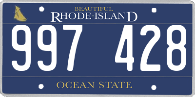 RI license plate 997428