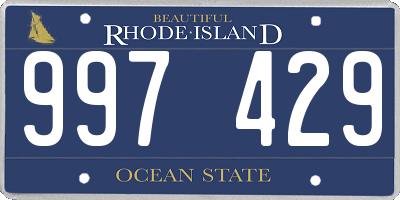 RI license plate 997429