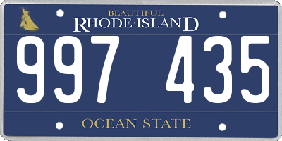 RI license plate 997435