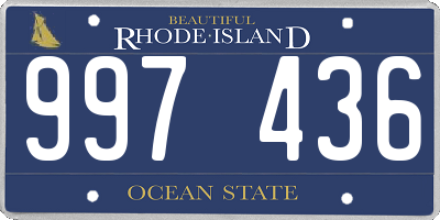 RI license plate 997436