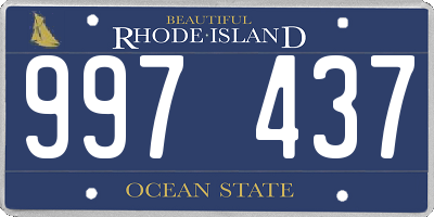 RI license plate 997437