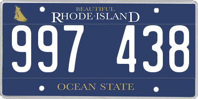 RI license plate 997438