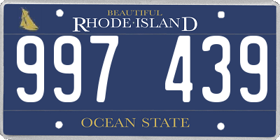 RI license plate 997439