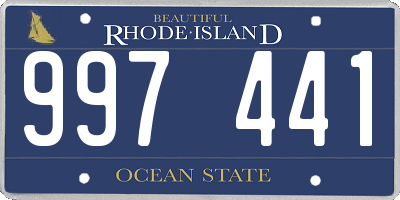 RI license plate 997441