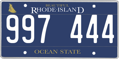 RI license plate 997444