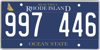 RI license plate 997446