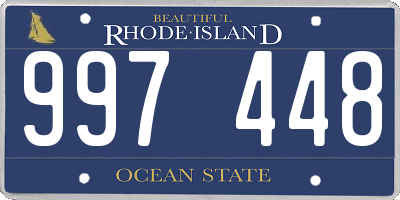 RI license plate 997448