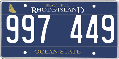 RI license plate 997449