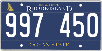 RI license plate 997450