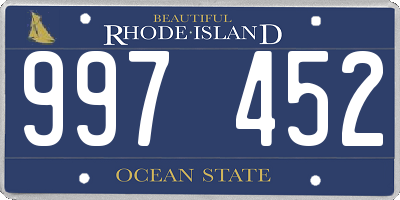 RI license plate 997452