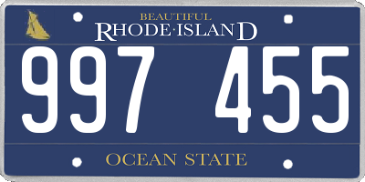 RI license plate 997455