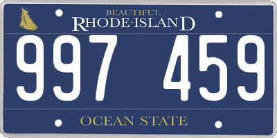 RI license plate 997459