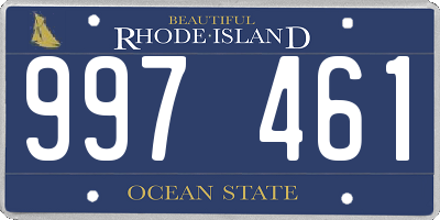 RI license plate 997461