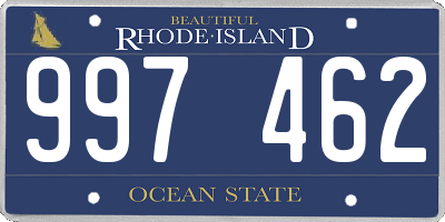 RI license plate 997462