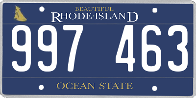 RI license plate 997463