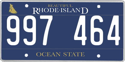 RI license plate 997464