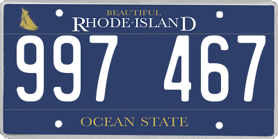 RI license plate 997467