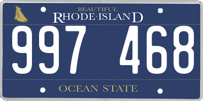 RI license plate 997468