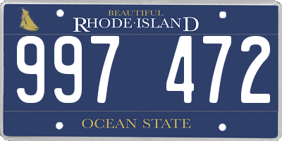 RI license plate 997472