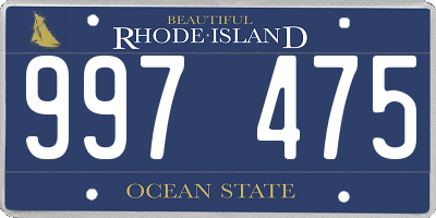 RI license plate 997475