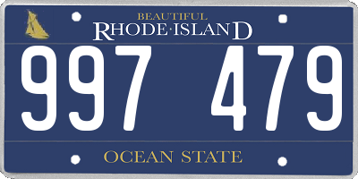 RI license plate 997479