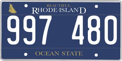 RI license plate 997480