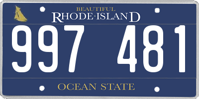 RI license plate 997481