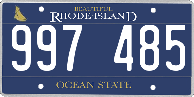 RI license plate 997485