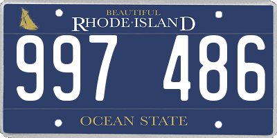 RI license plate 997486