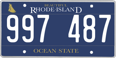 RI license plate 997487