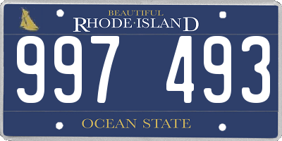 RI license plate 997493