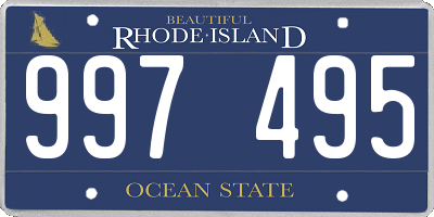 RI license plate 997495