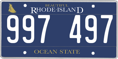 RI license plate 997497