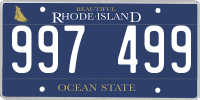 RI license plate 997499