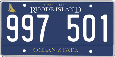 RI license plate 997501