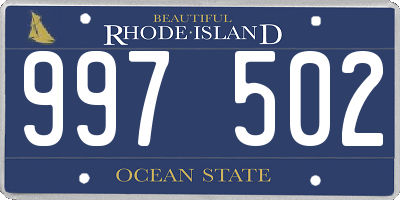 RI license plate 997502