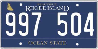 RI license plate 997504