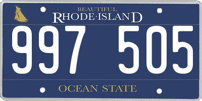 RI license plate 997505